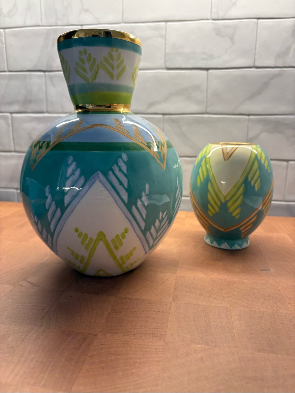 Anthropologie Pair Of Jesca Vases Mint Condition